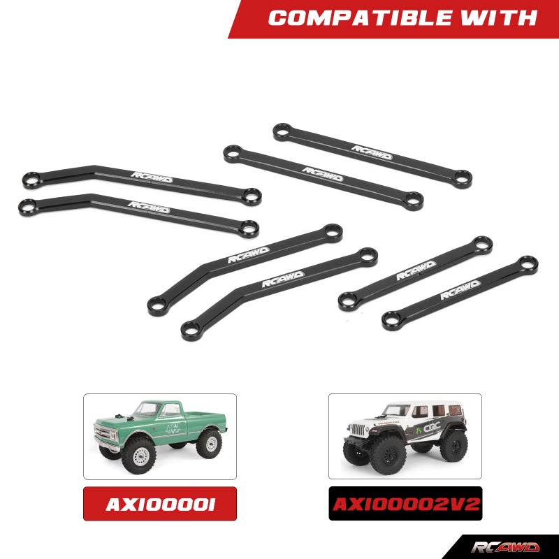 RCAWD Alloy SCX24 JLU High Clearance Links Set for Axial 1/24 SCX24 C10 Linkage Tie Rod AXI00001 AXI00002 Upgrade Parts - Image 2
